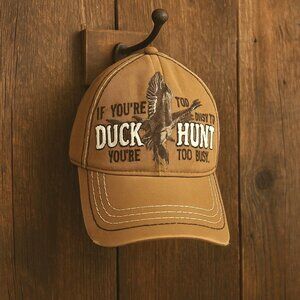 Duck Dynasty Ball Cap Hunting Distressed Hat Brown Adjustable Jase Robinson